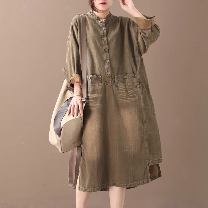 Tanie Max LuLu 2019 moda koreański styl panie Punk ubrania damskie długie ponadgabarytowych jesień Denim sukienki w stylu Vintage Streetwear Plus rozmiar