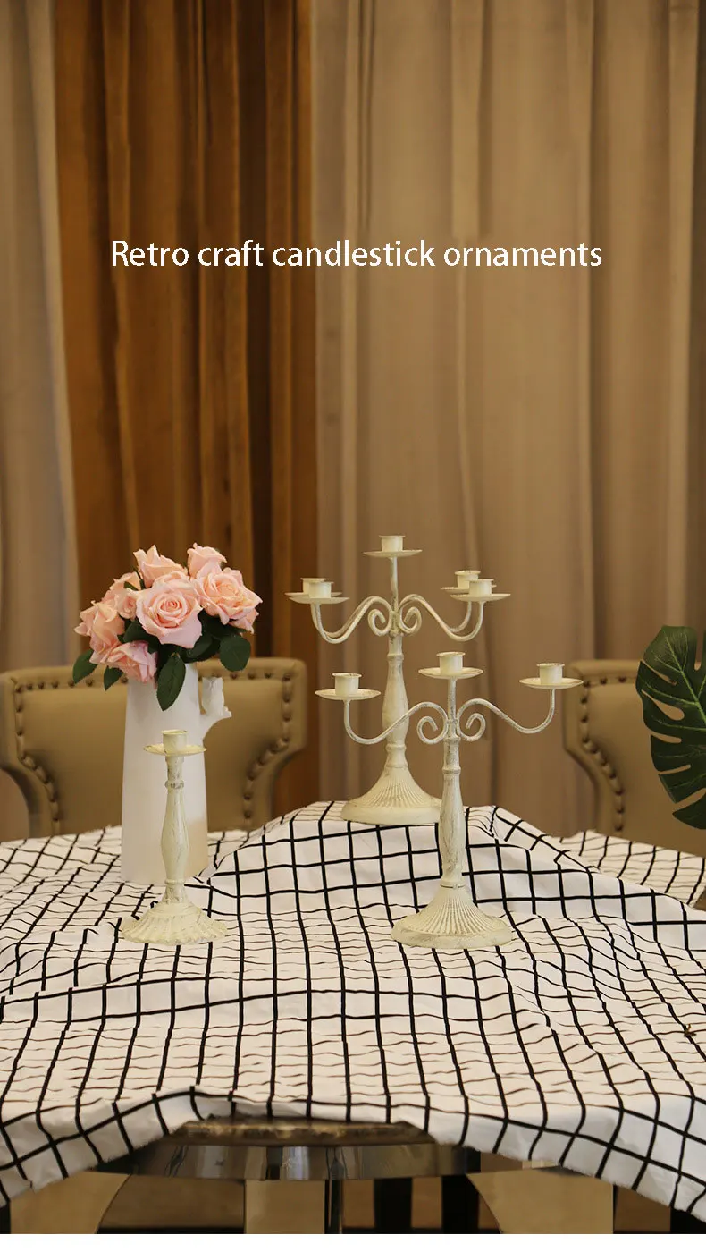 Description Picture 4 of itemCandle Holders Classic Metal Wedding Party Christmas Candlestick Decoration Candle Stand Light Holder for Home Decor