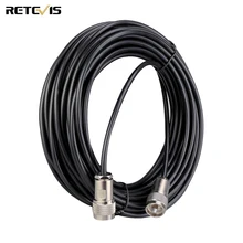 Retevis – câble d'extension Coaxial en cuivre pur 50 3, faible perte, 15 mètres, pour talkie walkie, répéteur RT97, connecteur SL16, ajouter du Signal