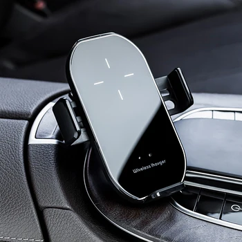 

Car Wireless Charger Phone Holder Auto Clamping 10W Qi Fast Charging Air Vent Mount Smart Infrared Sensor Wireless Phone Charger