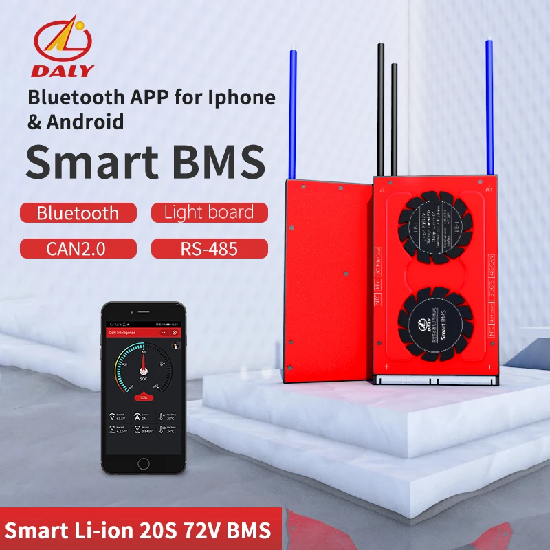 Smart 3 7 V BMS 20S Bluetooth 72V 485 к USB устройству + CAN NTC UART togther Lion LiFePO4 LTO Batteries2.3V/2 4 conn|Аксессуары