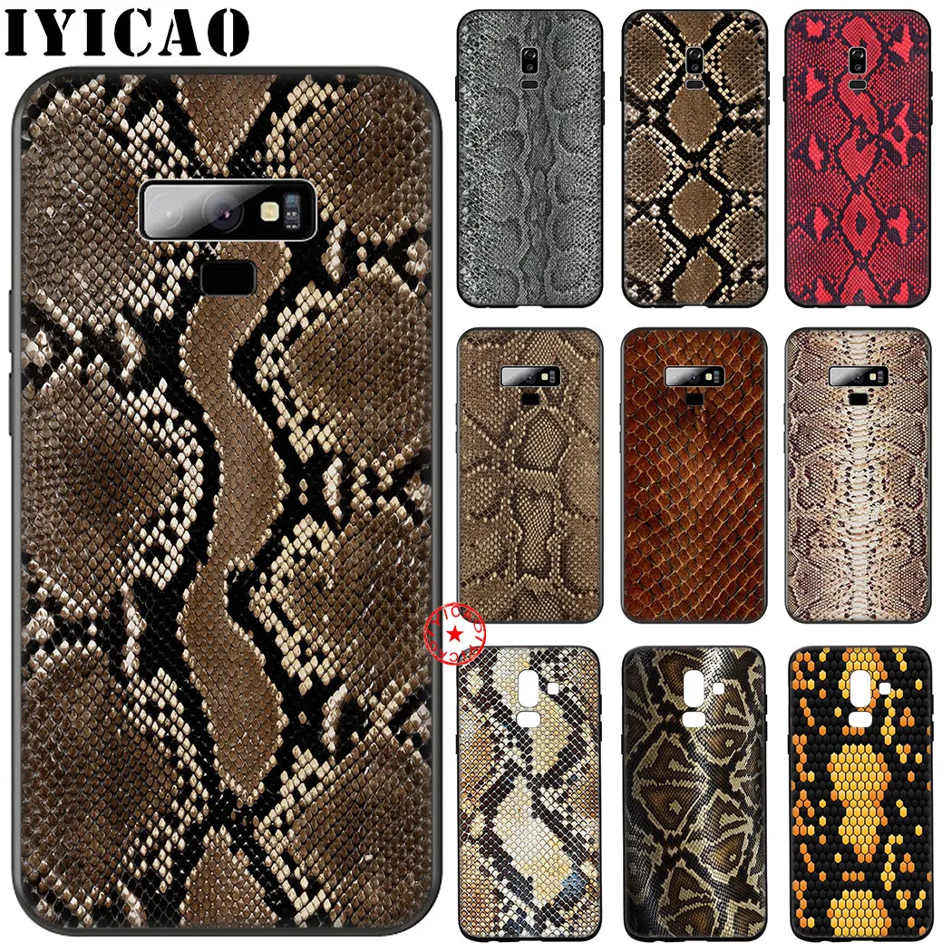 Snake Skin DIY Printing Drawing Black Soft Silicone Case for Samsung Galaxy A70S A20E A2 J4 J6 Core Plus Prime J7 Duo J8 Cover |