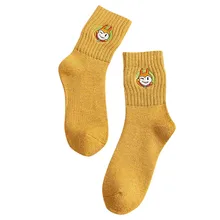 Женские модные милые хлопковые носки без пятки с вышитыми котами из мультфильмов; носки с героями мультфильмов