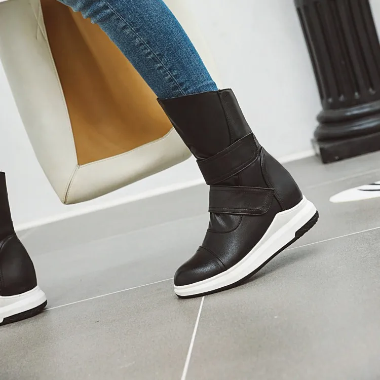 Женские ботинки до середины икры; chaussure; обувь в гладиаторском стиле; винтажная теплая обувь из искусственной кожи пу; женская обувь; zapatos mujer sapatoH1062