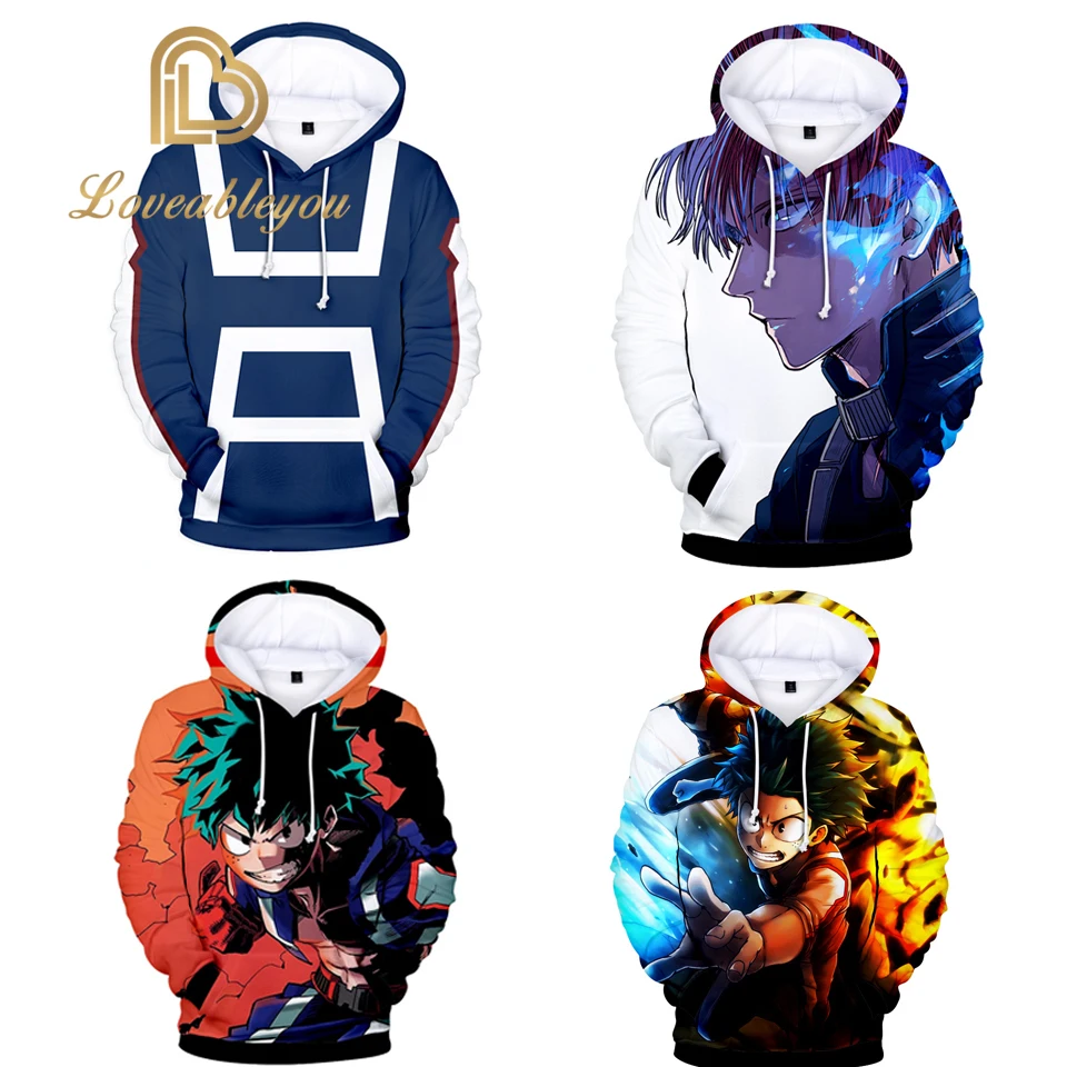 

Anime My Hero Academia Cosplay Men Casual Hoodie Harajuku Men Women Academy Clothing Suit Coat