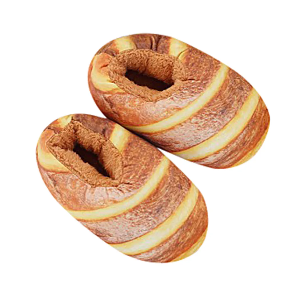 SAGACE/забавные тапочки в форме хлеба женские и мужские креативные женская зимняя