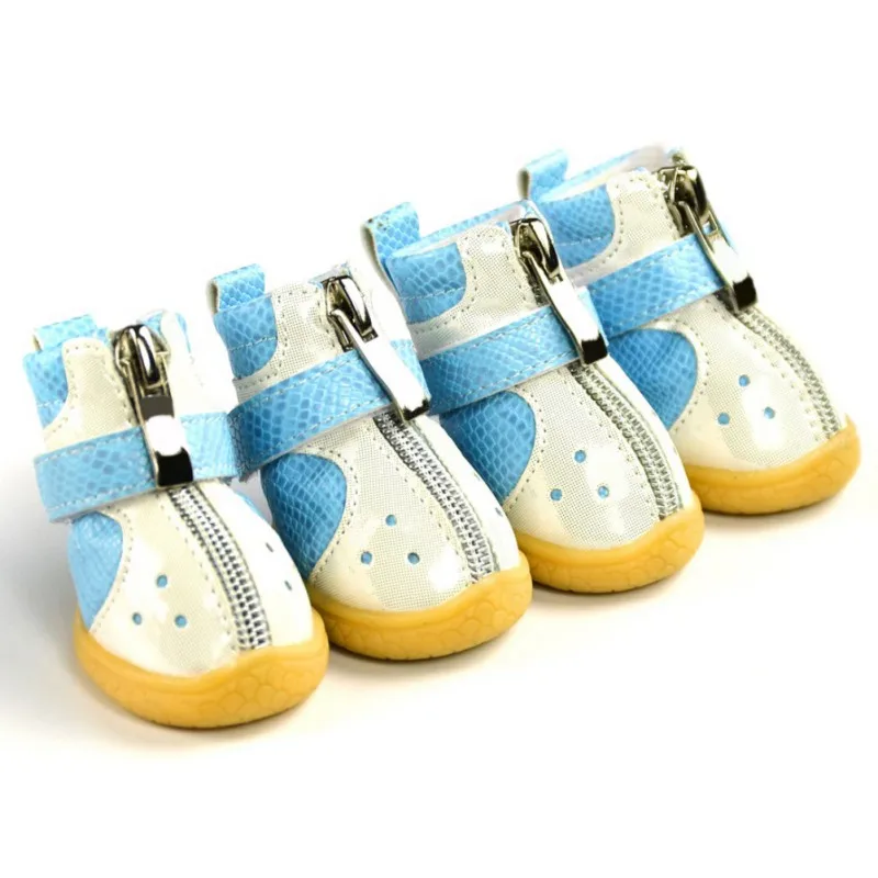 4Pcs/Sets Pet Dog Shoes Winter Super Warm Dog's Boots Cotton Anti Slip Shoes for Small Pet Product ChiHuaHua Waterproof - Цвет: 36QL