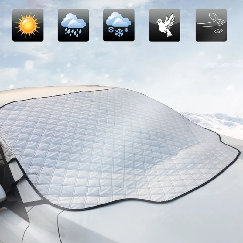 

Car Sun Shade UV Windscreen Cover Protector Car Front Window Sun Visor Fits Windshields of Various Sizes in All Weather Anti-