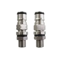 1 пара для домашнего пивоварения 19/32-18 мяч замок с 1/4 дюйм; NPT резьба переборки сборки мяч замок с 1/4 дюйма с гайкой