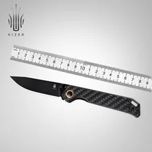 Coltello pieghevole Kizer EDC nero bebegleiter manico in fibra di carbonio 2021 nuovo coltello tattico in acciaio N690 strumenti da campeggio all'aperto