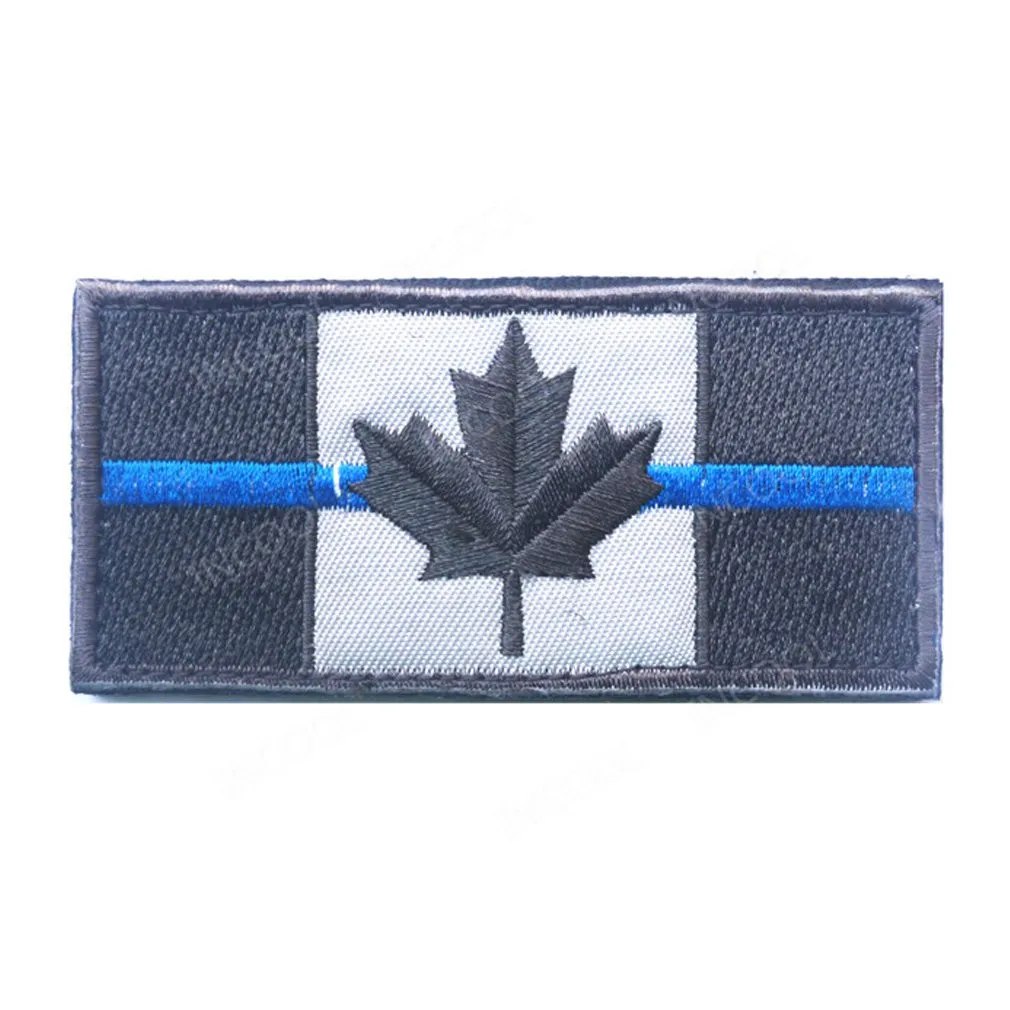 Canada Flag Embroidered Patches Maple Leaf Canadian Flags Military  Patches Tactical Emblem Appliques 3D Embroidery Badges 