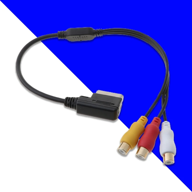 AMI To 3 RCA Phono аудио видео музыка AV кабель свинцовый для Audi A3 A6 A8 Q7 S7 автомобильные