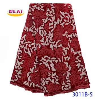 

2020 Latest Velvet Lace Fabric African Ribbon Organza Fabrics Fashion Embroided Sequins Bridal Lace Fabric For Wedding NA3011B-2