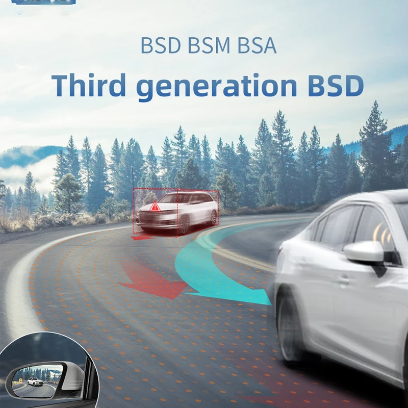 도요타 포츄어 SW4 AN150 AN160 차량용 BSD BSM 사각지대 스폿 경고 안전 운전 경고 미러 후방 레이더 감지 시스템