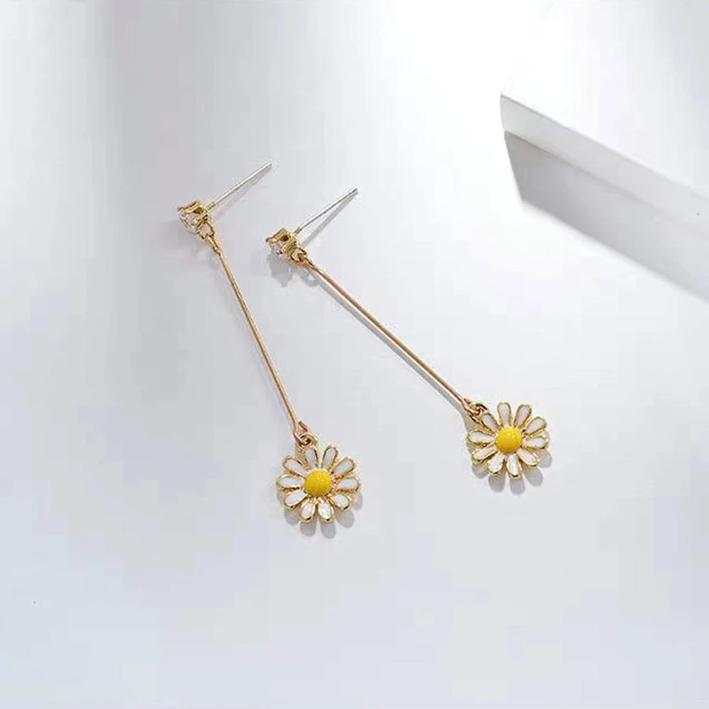 Temperament beautiful flowers stud earrings fashion metal stud earrings female sunflower flowers stud earrings for woman Jewelry Elegant Gift (6)