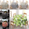 Nordic Style Round Table Cloth Cotton Linen Kitchen Tablecloth Oilproof Decorative Elegant Christmas Tree Pattern Table Cover ► Photo 2/6