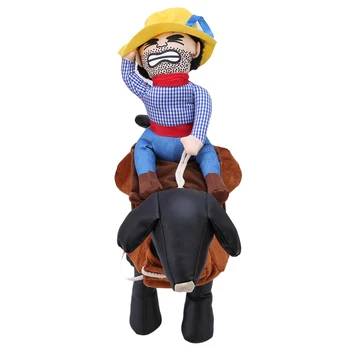 

Cute Pet Dog Hoodies Pug Clothes Costumes Cowboy Rider Coat Clothes Suit Puppy Apperal Doggy Dog Sweatshirts Clothing