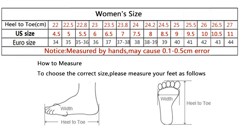 women shoes size