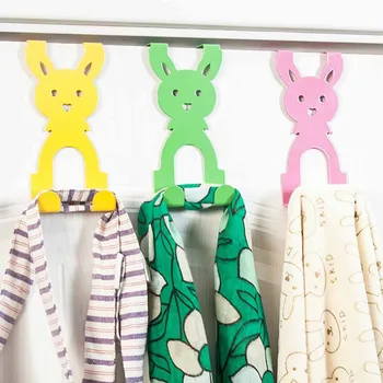 

Hook Creative Cartoon Rabbit Iron Home Hook Behind The Door Without Traces Hanger Door Back Hook Storage Supplies #YL10
