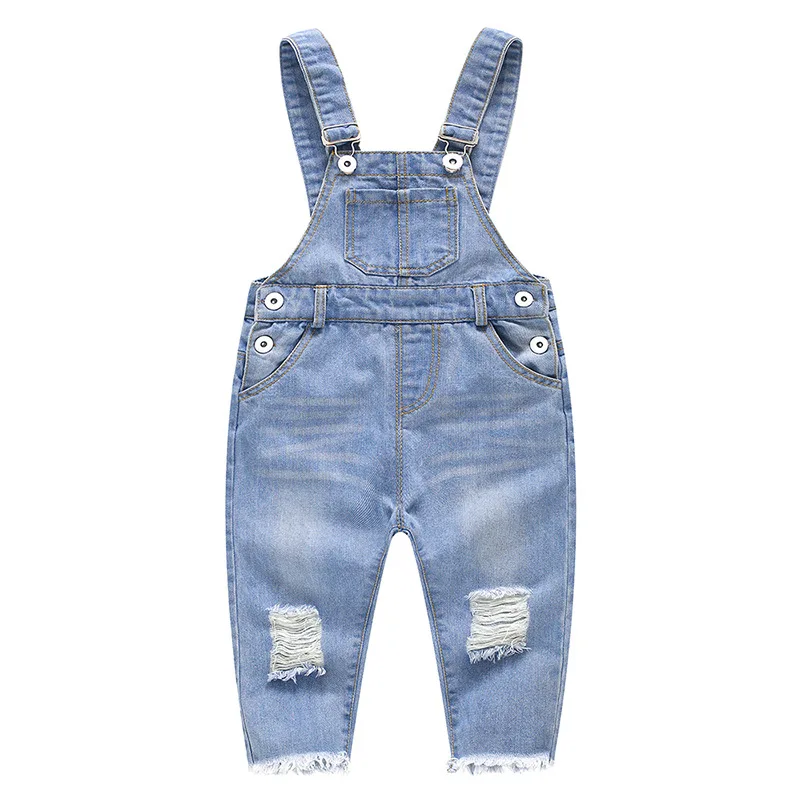 

2019 Spring Clothing New Style Korean-style Baby Cowboy Suspender Pants Children Cowboy Trousers Washing Cowboy BOY'S Suspender