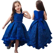 Новогоднее платье для девочек, розовое платье принцессы без рукавов со шлейфом для девочек, Детский костюм для рождественской вечеринки