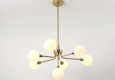 Gold 7 lights 80CM Современное Внутреннее освещение, люстры для дома стеклянный шар абажур подвесной светильник скандинавского дизайна гостиной/кухни лампа 110 В/220 В светодиодный - Цвет абажура: Gold 7 lights 80CM