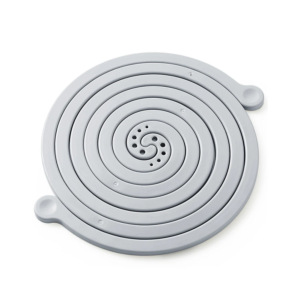Gray 1 шт. сплошной цвет Москитная Форма Силиконовый подстаканник противоскользящие водонепроницаемые изоляционные подставки настольная чашка коврик кухонные принадлежности - Цвет: Gray