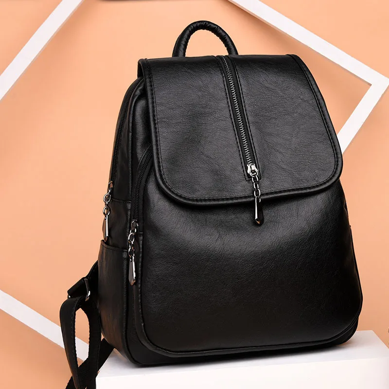 

2019 Both Shoulders Package Woman Soft Noodles Leisure Time Travel Bale Single Shoulder Dual Purpose Package Capacity
