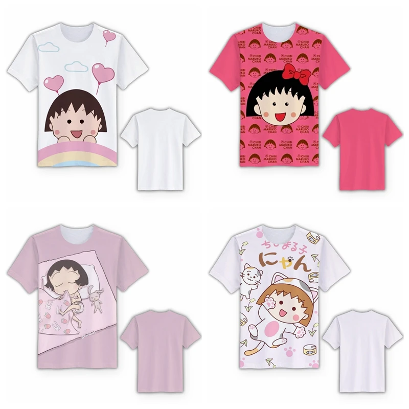 Г., 1 шт., модные футболки с аниме рисунком «Chi-bi Maruko», Повседневная футболка Летняя футболка с короткими рукавами, индивидуальная футболка унисекс, новинка