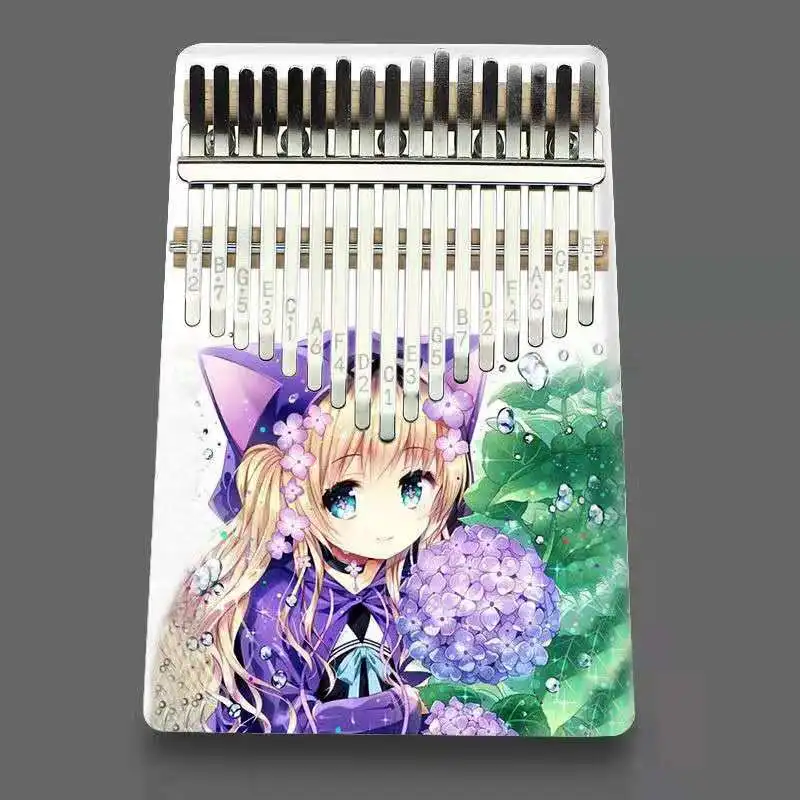 

17-key Kalimba thumb piano Painted drawn piano five finger piano instrument easy to learn piano introduction thumb piano