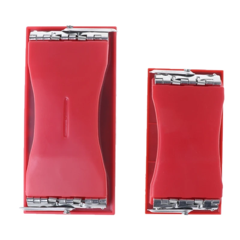 New Style FashionRectangle Paper Grit Sandpaper Holder Hand Sander Red Black Small/Large