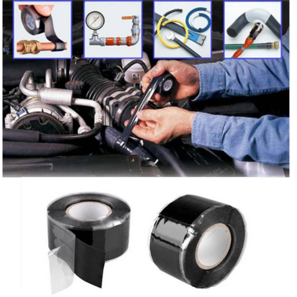 Black Rubber Electrical Tape Flame Retardant Indoor Outdoor High