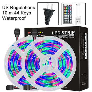 

5M 10M LED Strip Lights Waterproof RGB Color Changing LED Strip Light Kit with 44 Keys IR Remote Controller Flexible Strip Light