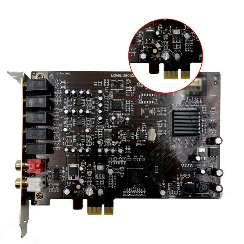 5 1 звуковая карта PCI Express E встроенный двойной выходной интерфейс для PC Window