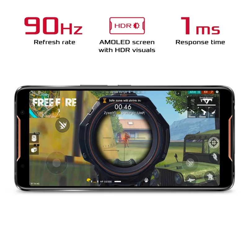 Global Version ASUS ROG Phone ZS600KL Smartphone 8GB RAM 128/512 ROM Snapdragon™ 845  Adreno™ 630 NFC Android 8.1 OTA Update