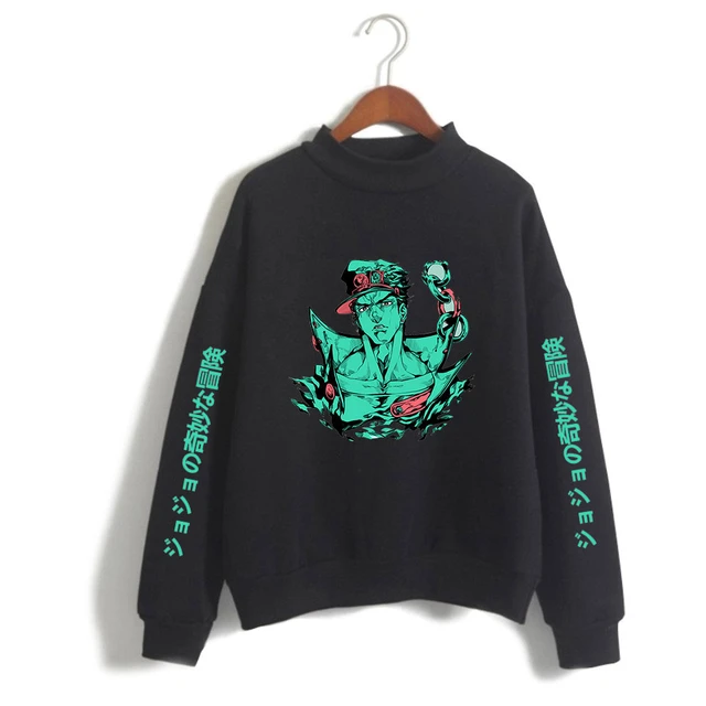 Kujo Jotaro Hoodies Jojo Camisola de Manga Longa Top Pullover