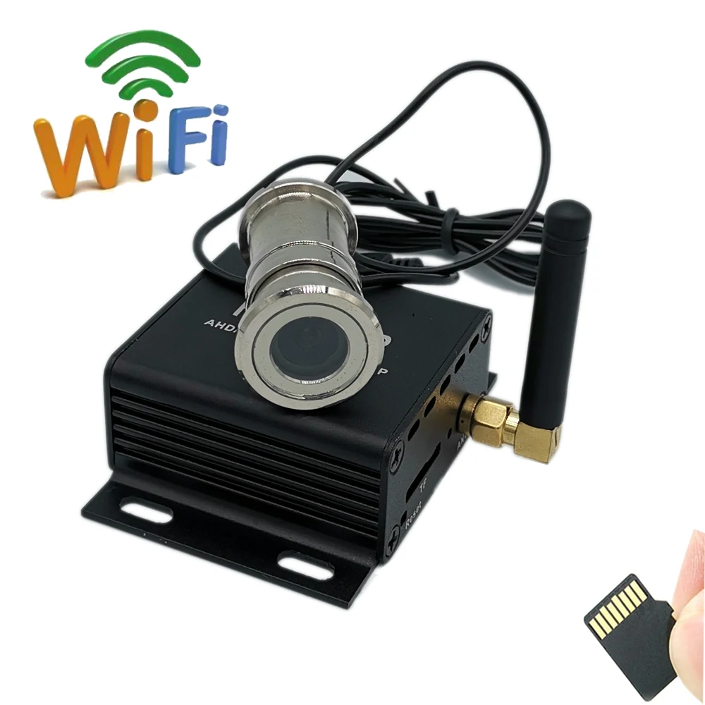 Wifi Mini Door Peephole AHD Door Camera HDC DVR Mobile DVR P2P Onvif H.265 CCTV System DVR Kits SD Card Cat Eye Video Monitoring