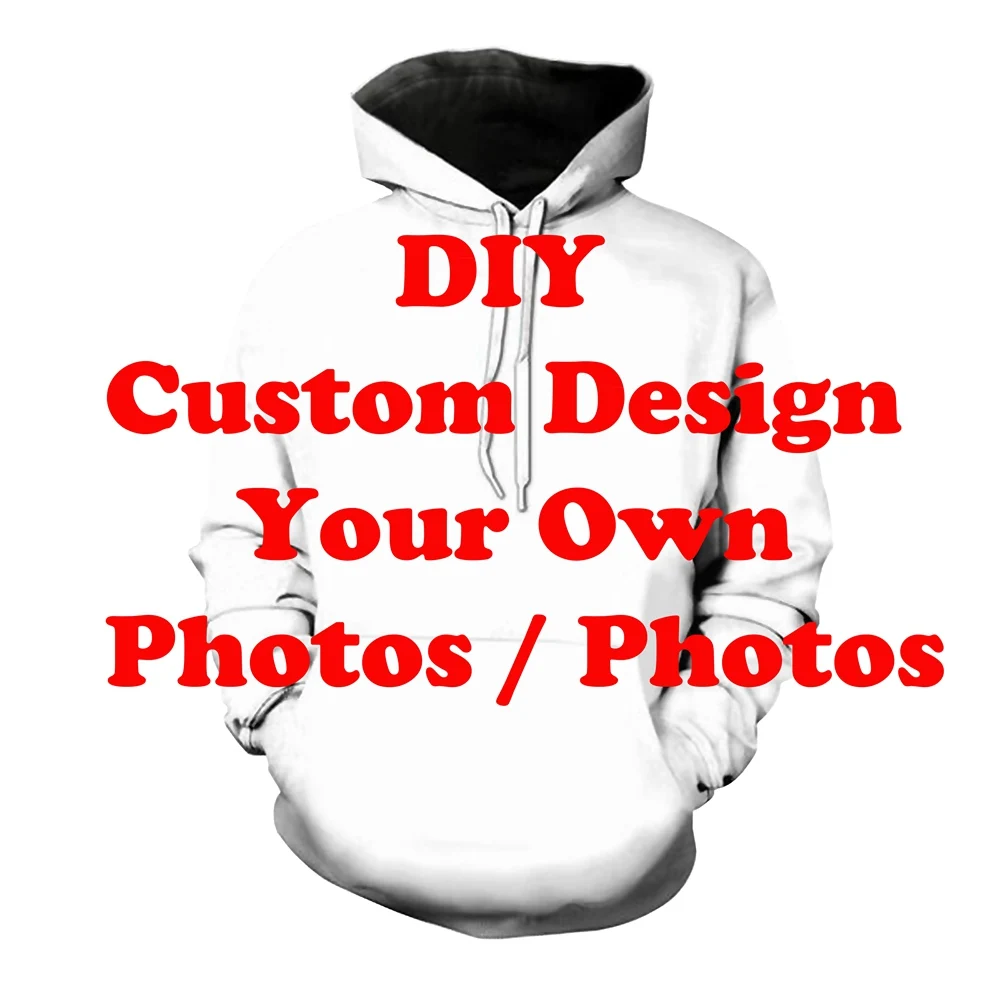 DIY Настроить Дизайн Мода для мужчин женщин толстовка 3D печать ваши собственные фотографии/фотографии толстовки с длинным рукавом О образным вырезом Пуловер C0
