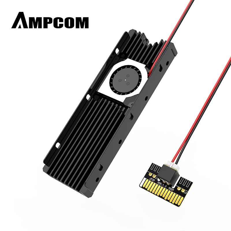 

M.2 SSD Heatsink with Fan, NVMe Powerful Cooler for 2280/2260/2242/2230 PCIE NVME or SATA M.2 SSD with Thermal Pad