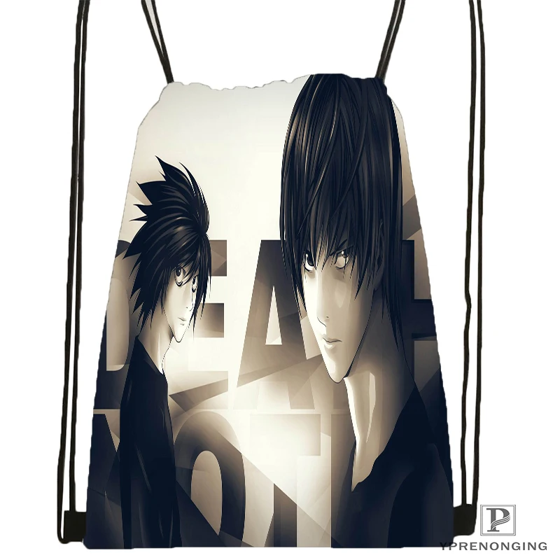 

Custom Death Note Drawstring Backpack Bag Cute Daypack Kids Satchel (Black Back) 31x40cm#180531-04-03