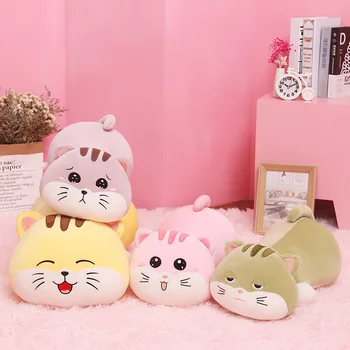 

Kawaii Fluffy Cat Plush Toys Prone Cat Stuffed Dolls Soft Pillow Stuffed Animal Peluches Dolls Baby Kids Toys Christmas Gifts