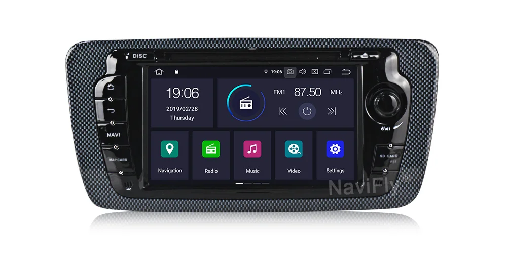 Cheap NaviFly 2 Din IPS Screen DSP Android 9.0 for Seat Ibiza MK4 6J SportCoupe Ecomotive Cupra Car dvd radio multimedia player GPS FM 8