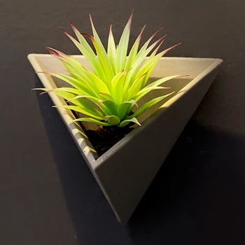 

Hotel Succulent Living Room Wall Mounted Triangle Retro Durable Home Decoration Cement Flower Pot Balcony Shopping Malls Bedroom
