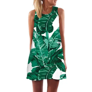 

Women 3D Print O-neck Loose Cold Shoulder Dress Black Mini Dress A-line Comfortable Dress Vestido