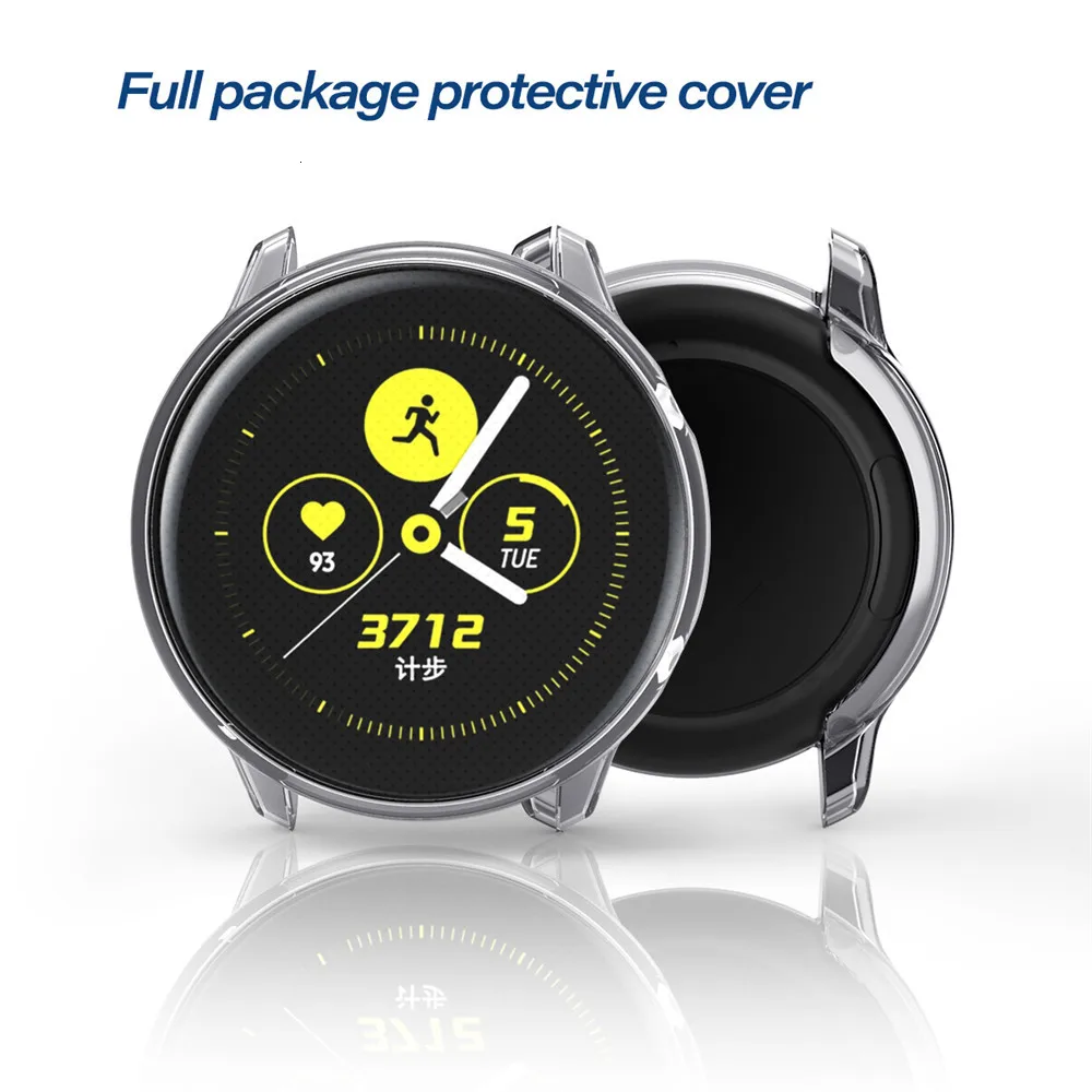 Мягкий защитный чехол для экрана для samsung Galaxy Watch Active SM-R500, тонкий ТПУ, полное покрытие, защитная рамка, бампер, аксессуары
