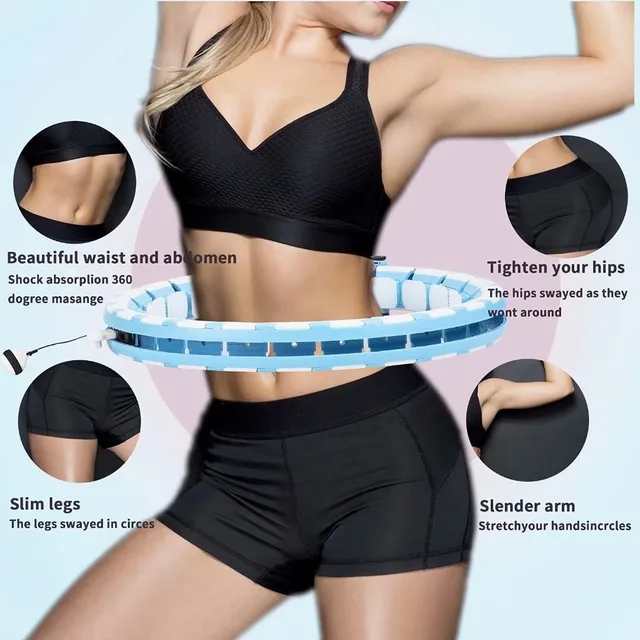 Intelligence Adjustable Sport Hoops Abdominal Thin Waist Exercise Detachable Burning Fit Gym Training Weight Loss Fitness Hoop 5