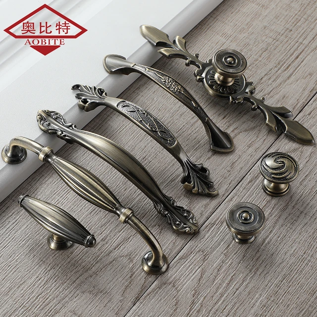 AOBT Cabinet Handles for Furniture Antique Alloy 128mm Handle Wardrobe  Drawer Door Pulls Retro Decoration 1PCS With Screws 636 - AliExpress