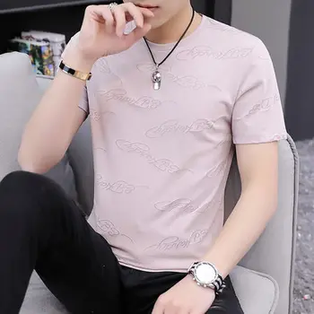 

Men's short sleeve t-shirt fashion casual clothes half sleeve 6873