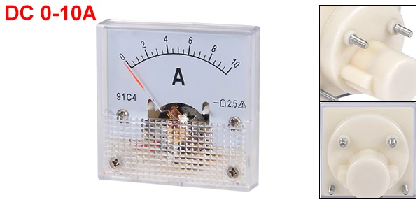 Uxcell Uxcell 1 шт. 85C1/91C4-A аналоговый ток Панель метр DC 5mA-20A Амперметр для тестирования цепи Амперметр тестер Калибр
