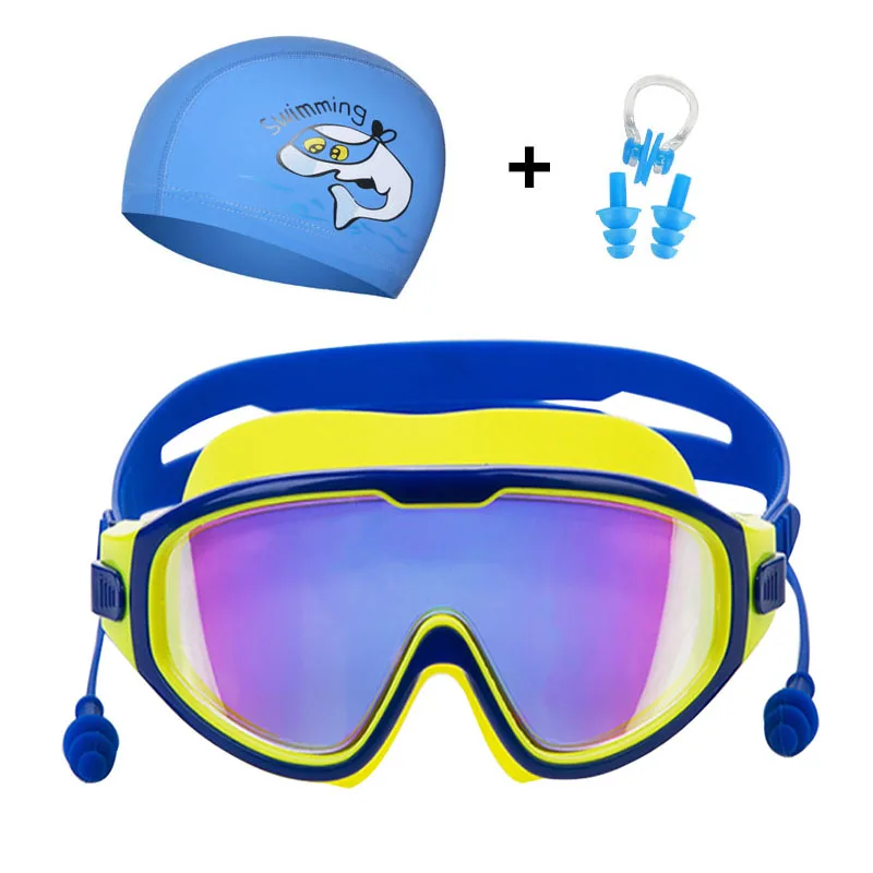 Boys/Girls Children Advanced Swimming Goggles With Ear Plugs And Nose-Clip 